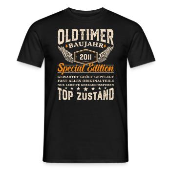 Geburtstagsfreude: Jahrgang 2011 - Männer T-Shirt - Schwarz - Vorne - AI Model Male 178 light (178cm)