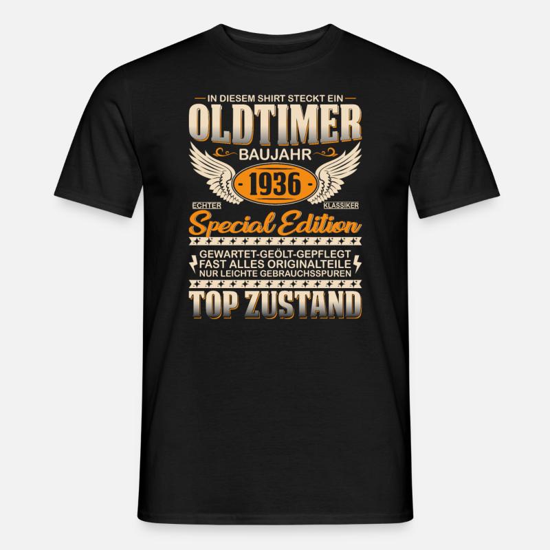 1936 Oldtimer Geschenk - Männer T-Shirt - Schwarz