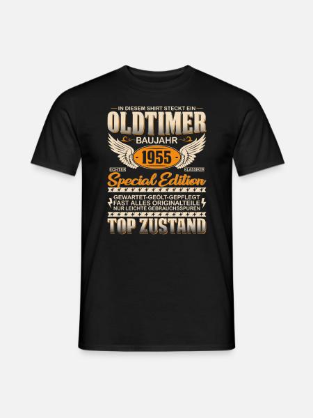 1955 Oldtimer Geschenk - Männer T-Shirt - Schwarz