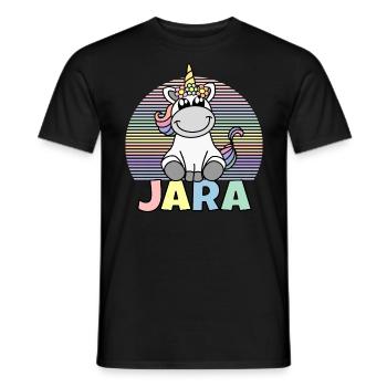 Jara Einhorn Name - Männer T-Shirt - Schwarz - Vorne - AI Model Male 178 light (178cm)
