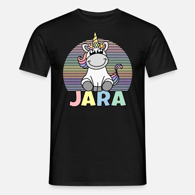 Jara Einhorn Name - Männer T-Shirt - Schwarz