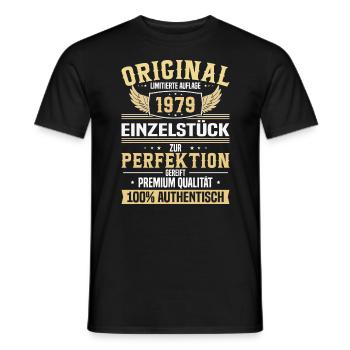 1979 Limitierte Auflage - Männer T-Shirt - Schwarz - Vorne - AI Model Male 178 light (178cm)