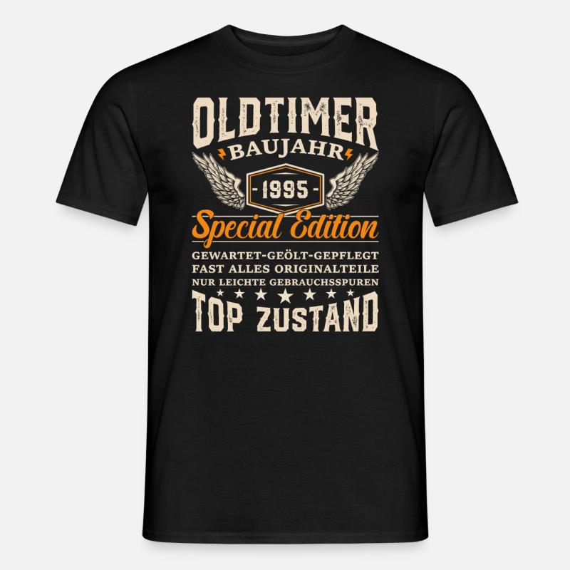 Nostalgisches Geschenk '95er Oldtimer - Männer T-Shirt - Schwarz