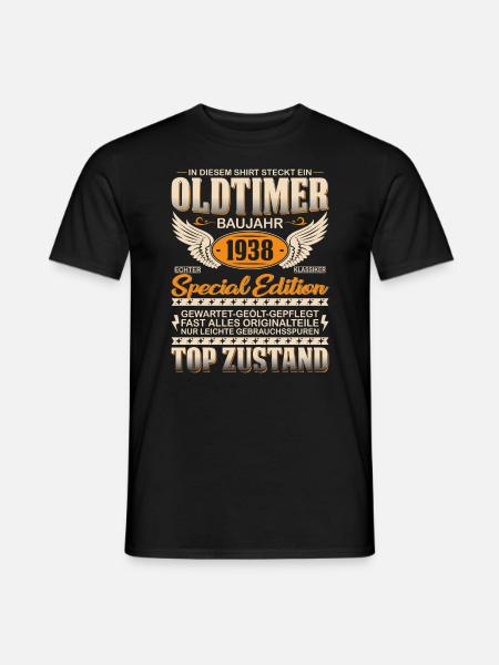 1938 Oldtimer Geschenk - Männer T-Shirt - Schwarz