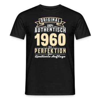 Vintage Jahrgangsgeschenk 1960er - Männer T-Shirt - Schwarz - Vorne - AI Model Male 178 light (178cm)