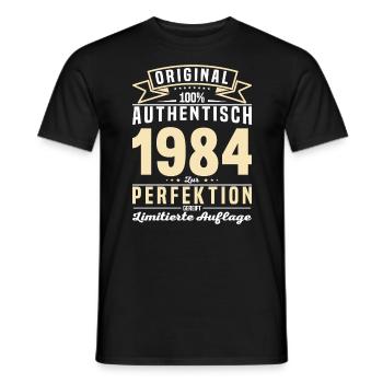 Vintage Jahrgangsgeschenk '84 - Männer T-Shirt - Schwarz - Vorne - AI Model Male 178 light (178cm)