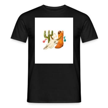 Cowboy Cowboy bottes Western cadeau - T-shirt homme - noir - Devant - AI Model Male 178 light (178cm)