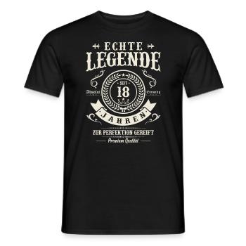 Legendary for 18 years - Men's T-Shirt - black - Front - AI Model Male 178 light (178cm)