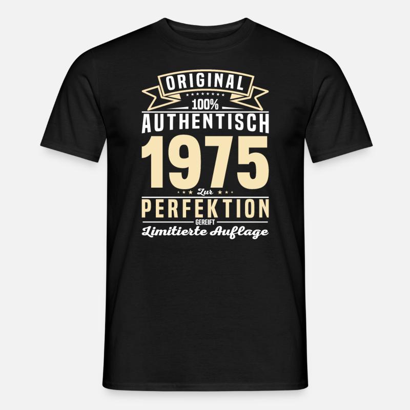 1975 Geburtstagsfreude - Männer T-Shirt - Schwarz