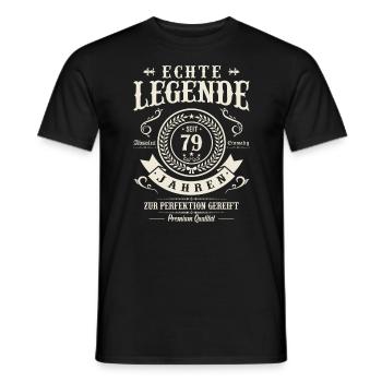 Legendär seit 79 Jahren - Männer T-Shirt - Schwarz - Vorne - AI Model Male 178 light (178cm)