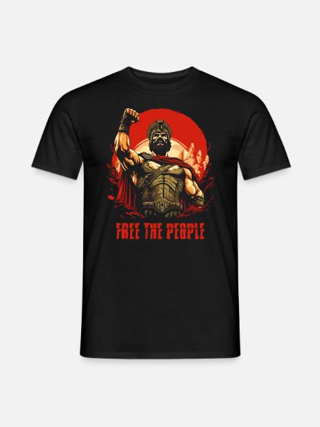 Befreie die Menschen und kämpfe für die Freiheit - Männer T-Shirt - Schwarz