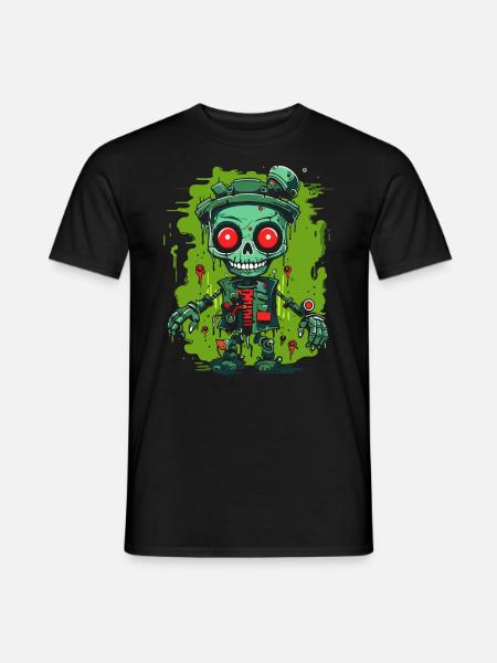 Schleim und Roboter - Männer T-Shirt - Schwarz