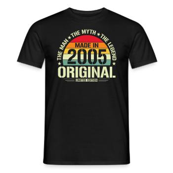 Homme légendaire 2005 - T-shirt homme - noir - Devant - AI Model Male 178 light (178cm)