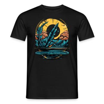 Die mächtige Feder des Schreibens - Männer T-Shirt - Schwarz - Vorne - AI Model Male 178 light (178cm)