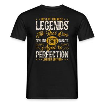 Cadeau d’anniversaire légendaire de 1963 - T-shirt homme - noir - Devant - AI Model Male 178 light (178cm)