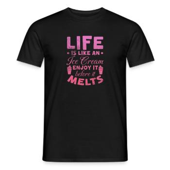 Eiscreme - Männer T-Shirt - Schwarz - Vorne - AI Model Male 178 light (178cm)