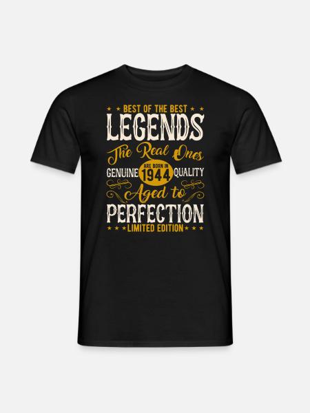 Né en 1944 Millésime - T-shirt homme - noir