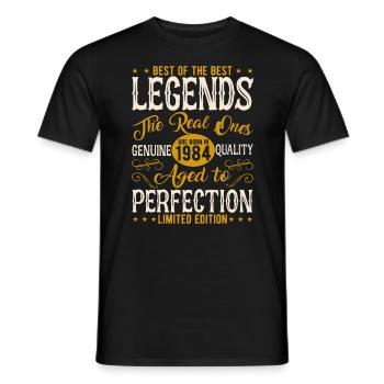 Legendary 1984 - Vintage Gift - Men's T-Shirt - black - Front - AI Model Male 178 light (178cm)
