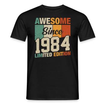 Legendary since 1984 - Men's T-Shirt - black - Front - AI Model Male 178 light (178cm)