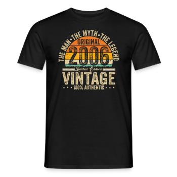 Legendary since 2006 - Men's T-Shirt - black - Front - AI Model Male 178 light (178cm)