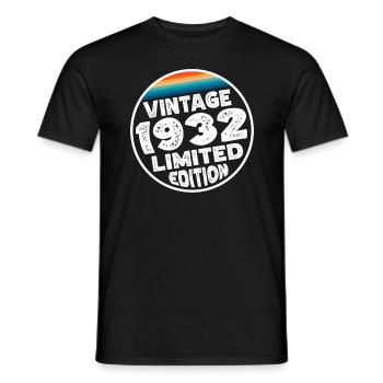 Édition limitée depuis 1932 Cadeau d’anniversaire - T-shirt homme - noir - Devant - AI Model Male 178 light (178cm)