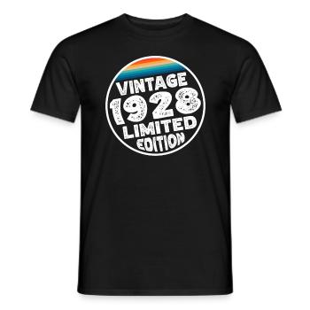 Édition limitée depuis 1928 Cadeau d’anniversaire - T-shirt homme - noir - Devant - AI Model Male 178 light (178cm)