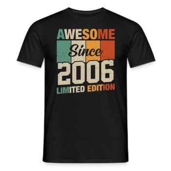 Legendary Birthday Boy '06 - Men's T-Shirt - black - Front - AI Model Male 178 light (178cm)