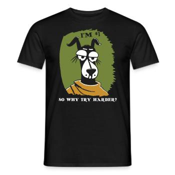 Je suis le chien numéro 1, pourquoi essayer plus - T-shirt homme - noir - Devant - AI Model Male 178 light (178cm)