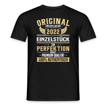 Limitierte 2022 Geburtstagsedition - Männer T-Shirt - Schwarz - Vorne - AI Model Male 178 light (178cm)