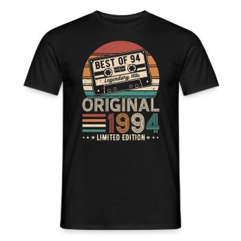 1994 - Geboren zur Legende - Männer T-Shirt - Schwarz - Vorne - AI Model Male 178 light (178cm)