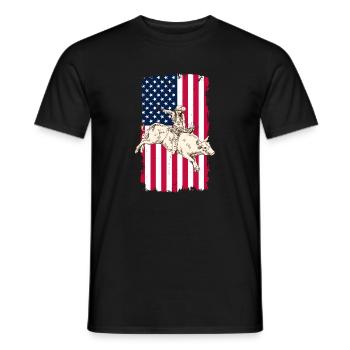 Cowboy Cowboy bottes Western cadeau - T-shirt homme - noir - Devant - AI Model Male 178 light (178cm)