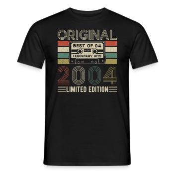 2004 - Millésime Légendaire - T-shirt homme - noir - Devant - AI Model Male 178 light (178cm)