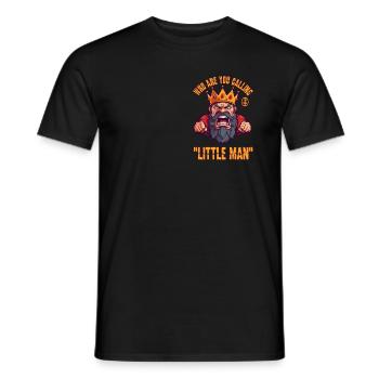 Petit roi enragé, qui appelles-tu petit ici - T-shirt homme - noir - Devant - AI Model Male 178 light (178cm)