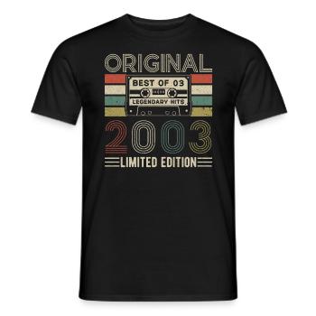 2003 - Vintage Legend - Men's T-Shirt - black - Front - AI Model Male 178 light (178cm)