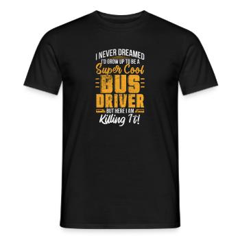 Busfahrer - Männer T-Shirt - Schwarz - Vorne - AI Model Male 178 light (178cm)