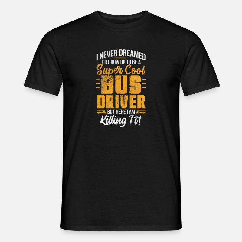 Busfahrer - Männer T-Shirt - Schwarz