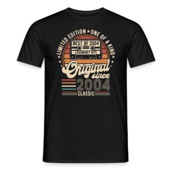 2004 Geburtstag Vintage - Männer T-Shirt - Schwarz - Vorne - AI Model Male 178 light (178cm)