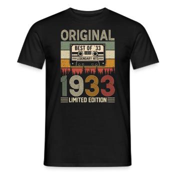 1933 - Geboren zur Legende - Männer T-Shirt - Schwarz - Vorne - AI Model Male 178 light (178cm)