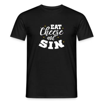 Gâteau au fromage Cheesecake Cadeau alimentaire - T-shirt homme - noir - Devant - AI Model Male 178 light (178cm)