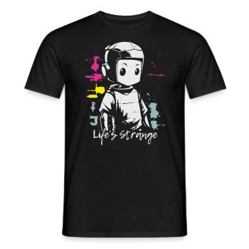 Das Leben ist komisch, niedlicher Cyborg Roboter - Männer T-Shirt - Schwarz - Vorne - AI Model Male 178 light (178cm)