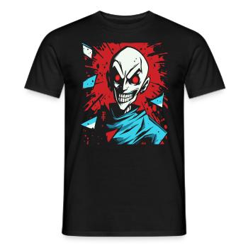 Sourire Méchant Dessin Animé Nosferatu Vampire - T-shirt homme - noir - Devant - AI Model Male 178 light (178cm)