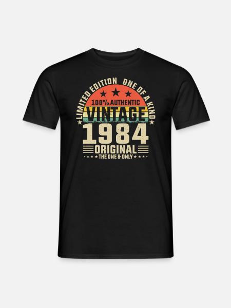 1984 Birthday - Men's T-Shirt - black
