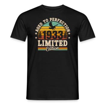 1933 Vintage Birthday - Men's T-Shirt - black - Front - AI Model Male 178 light (178cm)