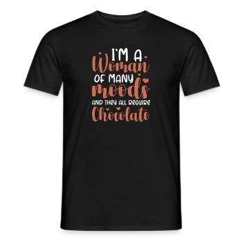 Chocolate Chocolate Food Cocoa Gift - Men's T-Shirt - black - Front - AI Model Male 178 light (178cm)