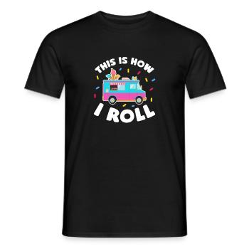 Crème glacée Crème glacée Crème glacée Cadeau d’été - T-shirt homme - noir - Devant - AI Model Male 178 light (178cm)