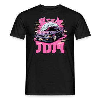 Japanese Fancy Car Tuning JDM - Men's T-Shirt - black - Front - AI Model Male 178 light (178cm)