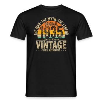 Vintage 1935 Birthday Legendary 89th Birthday - Men's T-Shirt - black - Front - AI Model Male 178 light (178cm)