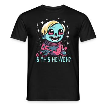 Est-ce que c’est le paradis, une poupée d’anime folle - T-shirt homme - noir - Devant - AI Model Male 178 light (178cm)