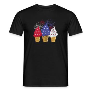 Glace - T-shirt homme - noir - Devant - AI Model Male 178 light (178cm)