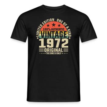 1972 - Une année légendaire - T-shirt homme - noir - Devant - AI Model Male 178 light (178cm)